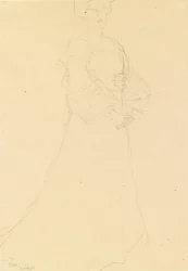 Dame debout vers la droite